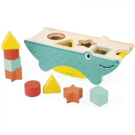Jouet bébé 12 mois - Boite à formes, jouet éveil en bois - Janod