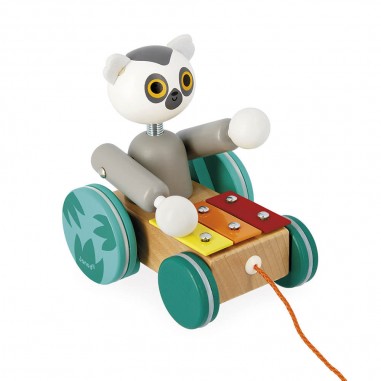 Xylo lémurien à tirer Tropik - Jouet d'éveil - Janod