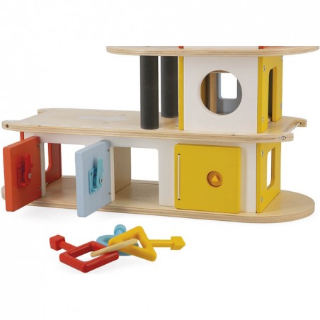 Garage en bois jouet - Garage enfant, garage en bois Bolis - Janod