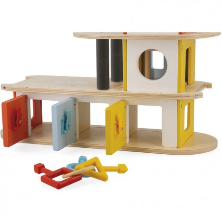 Garage en bois jouet - Garage enfant, garage en bois Bolis - Janod
