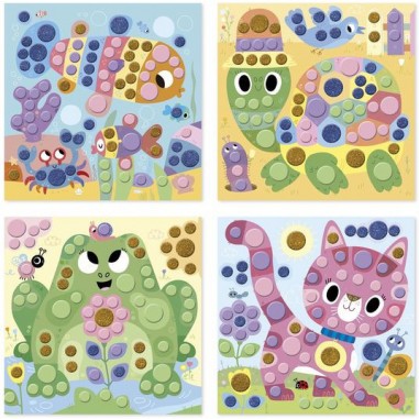 Activité gommettes enfant - Loisir créatif 4 ans Hachette x - Janod Activité gommettes enfant - Loisir créatif 4 ans Hachette x - Janod
