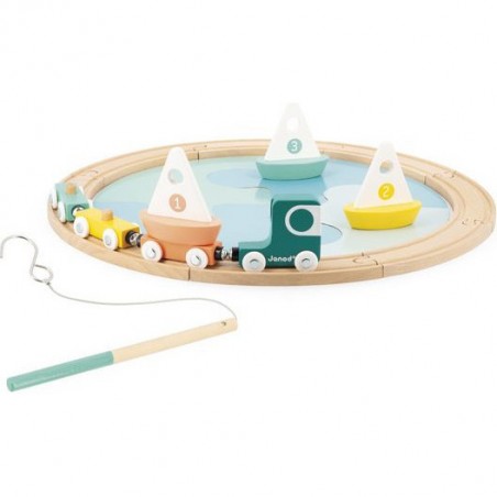 Circuit voiliers Bolid - Train en bois - Janod