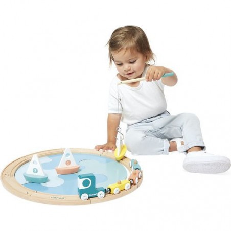 Circuit voiliers Bolid - Train en bois - Janod