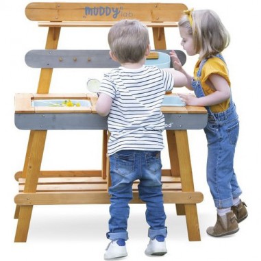 Cuisine extérieur bois - Muddy Lab, jeu plein air enfant 3 ans - Janod
