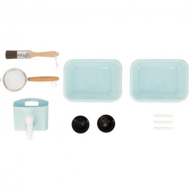 Cuisine extérieur bois - Muddy Lab, jeu plein air enfant 3 ans - Janod