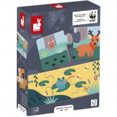 Puzzle Animaux Les Empreintes - Partenariat Wwf® - Janod