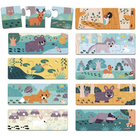 Puzzle Animaux Les Empreintes Wwf - Janod