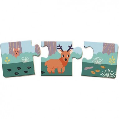 Puzzle Animaux Les Empreintes Wwf - Janod