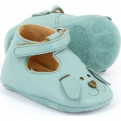 Loulou Chien Azur - Chaussons semelle souple Bébé Garçon