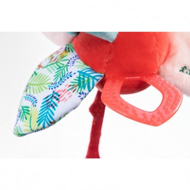 Hochet à anneaux anaïs le flamant rose - Lilliputiens