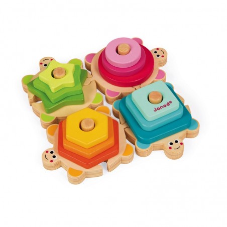 Empilable Tortues I wood - Jeux d'éveil dès 18 mois - Janod