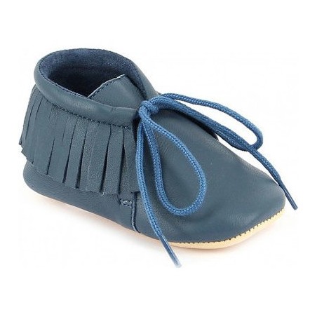 Meximoo Denim - Chaussons semelle souple Bébé Garçon