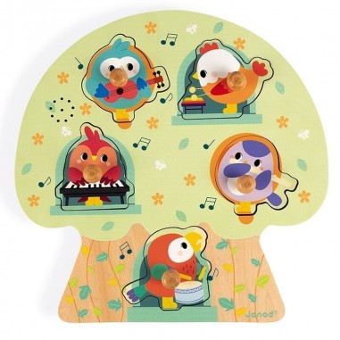 Puzzle musical les oiseaux en fête - Janod
