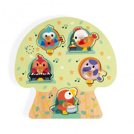 Puzzle musical les oiseaux en fête - Janod