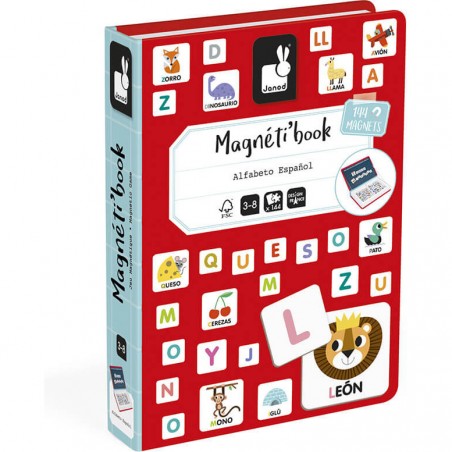 Magnéti'book alphabet espagnol, 144 magnets : Jeux éducatifs magnétiques - Janod