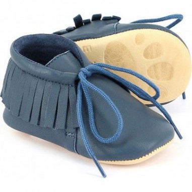 Meximoo Denim - Chaussons semelle souple Bébé Garçon - Easy Peasy Meximoo Denim - Chaussons semelle souple Bébé Garçon - Easy Peasy