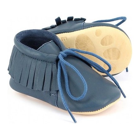 Meximoo Denim - Chaussons semelle souple Bébé Garçon