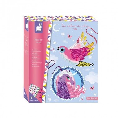 Set Créatif Pixel Art Strass Jolies Décos : Sable, Paillettes, Dorure & Strass - Janod