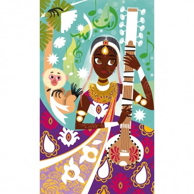 Set Créatif Dorures Bollywood : Sable, Paillettes, Dorure & Strass - Janod