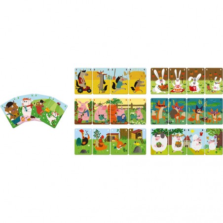 Jeu de 7 Familles Family Farm : Jeux de cartes - Janod