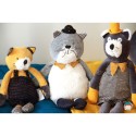 Peluche Chat gris clair Fernand "Les Moustaches" - Moulin Roty
