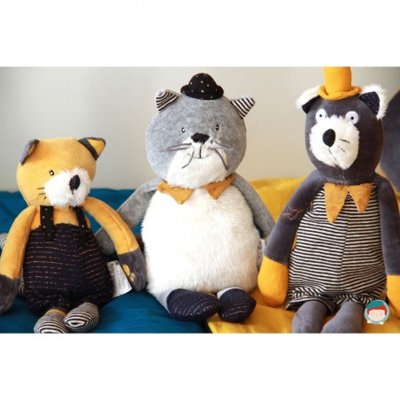 Peluche Chat gris - Les Moustaches