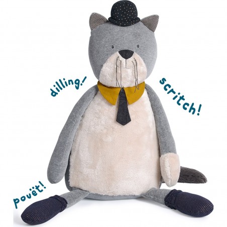 Peluche géante Chat Fernand "Les Moustaches" - Moulin Roty