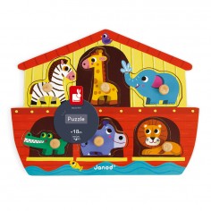 Puzzle Arche de Noé 6 pièces : Puzzles en bois premier âge - Janod