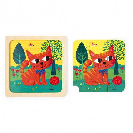 Coffret 3 Puzzles Tornado Titus Felix pour enfant dès 18 mois - Janod