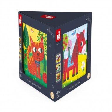 Coffret 3 Puzzles Tornado Titus Felix pour enfant dès 18 mois - Janod