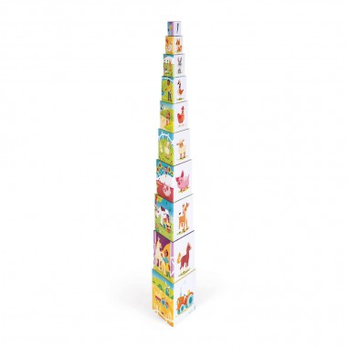 Pyramide à empiler pour bébé la vie à la ferme - Jeu d'éveil - Janod