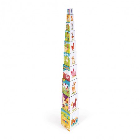 Pyramide à empiler pour bébé la vie à la ferme - Jeu d'éveil - Janod