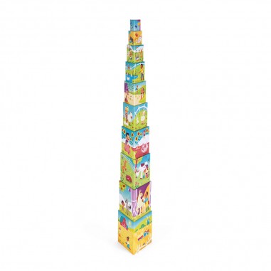 Pyramide à empiler pour bébé la vie à la ferme - Jeu d'éveil - Janod