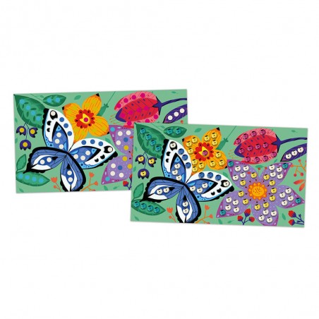 Activités manuelles pour enfant - Kit de cartes thème nature à décorer - Janod