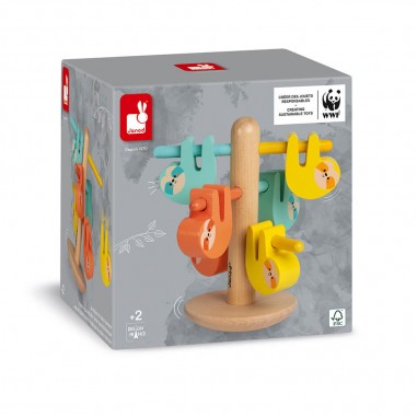 Jeu d'équilibre et couleurs en bois pour enfant - Paresseux Wwf® - Janod