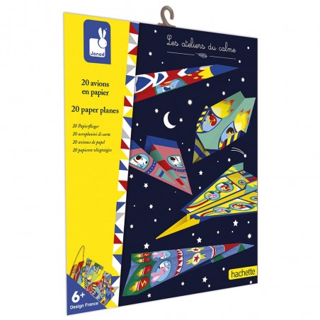 Activités manuelles pour enfant - Kit création pliage avions en papier - Janod