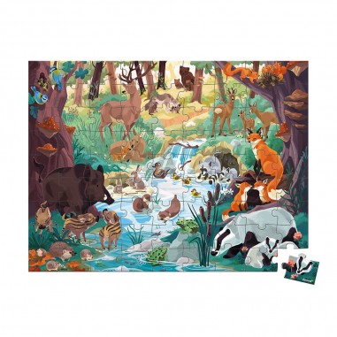 Puzzle Wwf Les empreintes des animaux de la Forêt - Janod