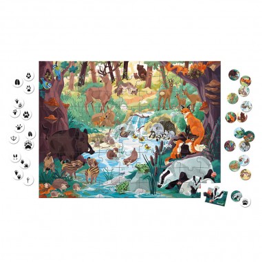 Puzzle Wwf Les empreintes des animaux de la Forêt - Janod