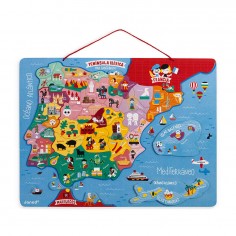 Carte d'Espagne magnétique 50 pcs - Un jouet - Janod 2