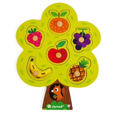 Puzzle Arbre Gourmand 6 pièces : Puzzles en bois premier âge - Janod