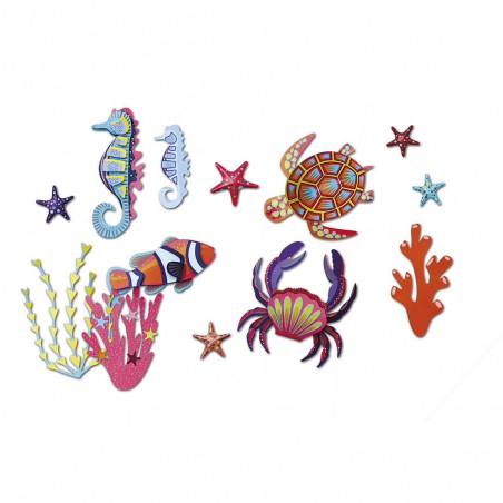 Kit créatif : trophées 3d en papier - animaux marins - Janod