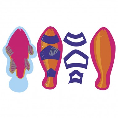 Kit créatif : trophées 3d en papier - animaux marins - Janod