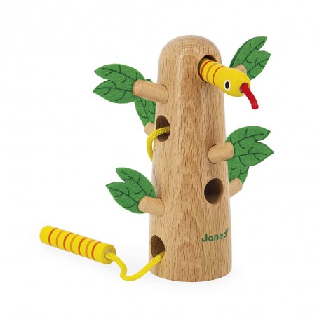 Jouet enfant 18 mois - Jeu de laçage, jouet en bois - Janod