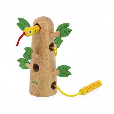 Jouet enfant 18 mois - Jeu de laçage, jouet en bois - Janod