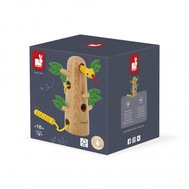 Jouet enfant 18 mois - Jeu de laçage, jouet en bois - Janod