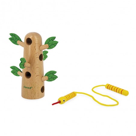Jouet enfant 18 mois - Jeu de laçage, jouet en bois - Janod