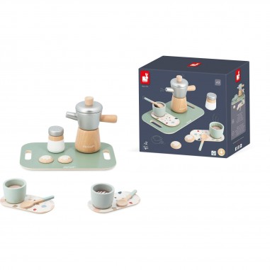Set café jouet - Accessoires dinette bois, enfant dès 2 ans - Janod