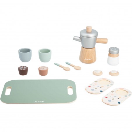 Set café jouet - Accessoires dinette bois, enfant dès 2 ans - Janod