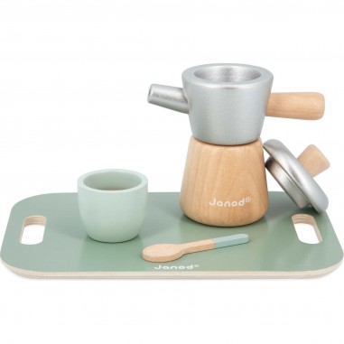 Set café jouet - Accessoires dinette bois, enfant dès 2 ans - Janod
