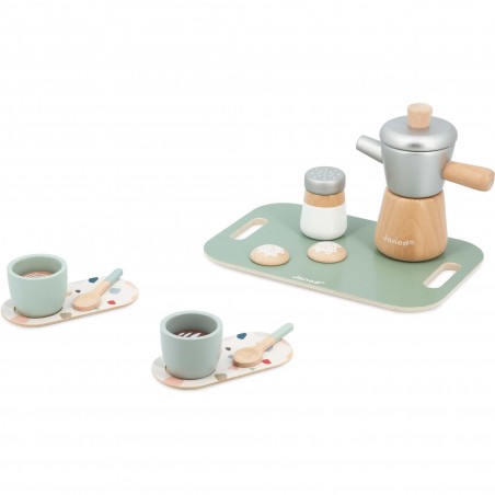 Set café jouet - Accessoires dinette bois, enfant dès 2 ans - Janod